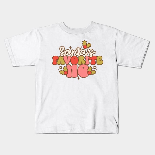 Santas Favorite Ho Kids T-Shirt by MZeeDesigns